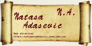 Nataša Adašević vizit kartica